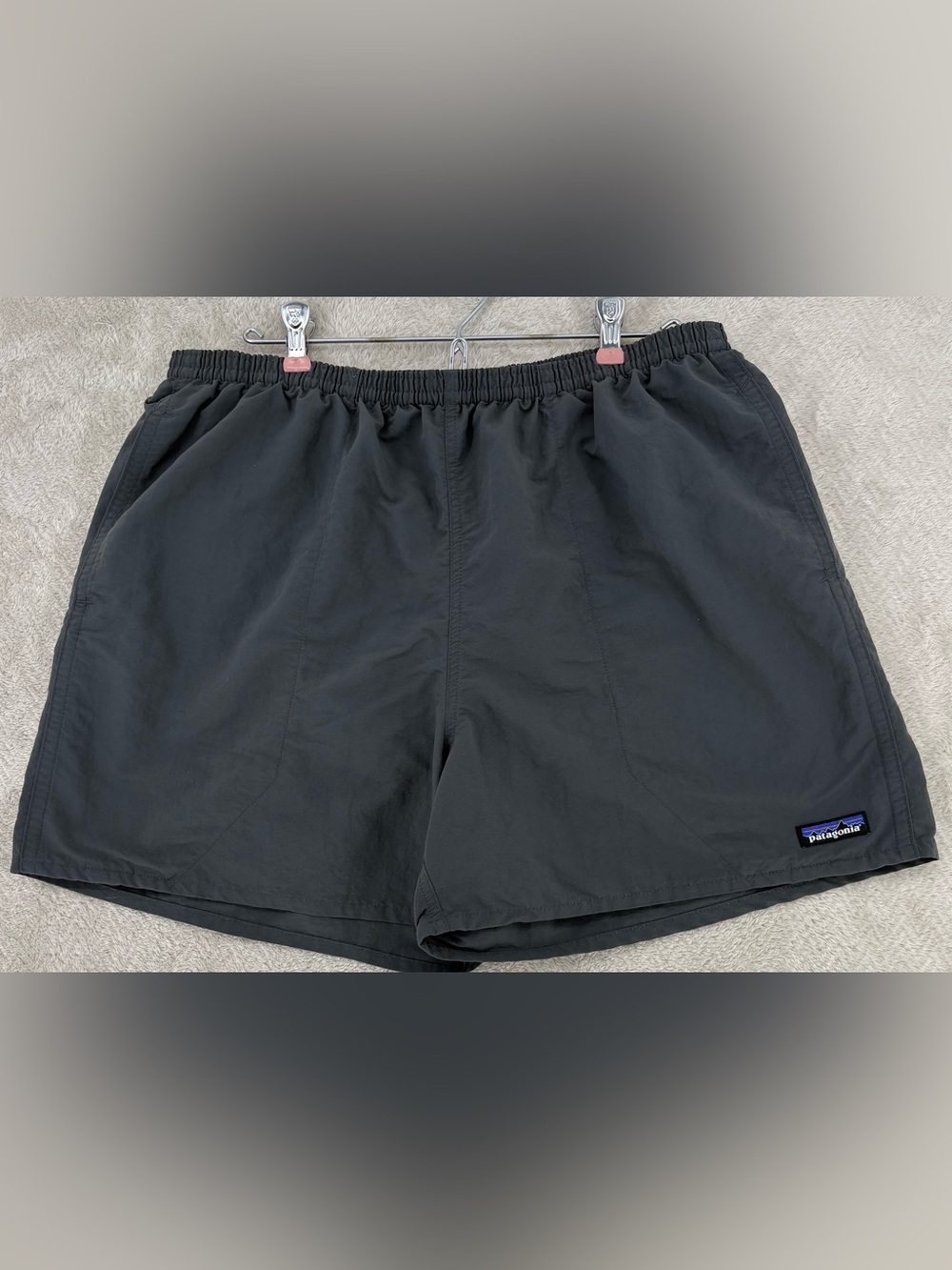 Patagonia Baggies Shorts Men's XL Black Mesh Lined Swim Athletic Outdoor Shorts
